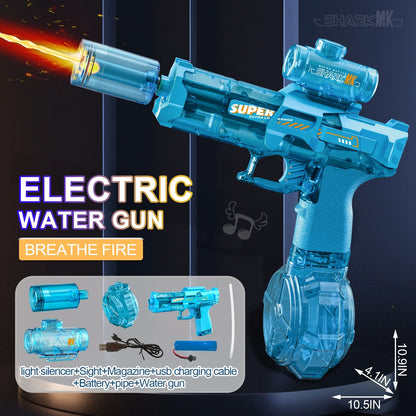NightBeam™ Electric Water Gun with LED Lights – Automatic Water Blaster for Kids & Adults | WaterGlockz