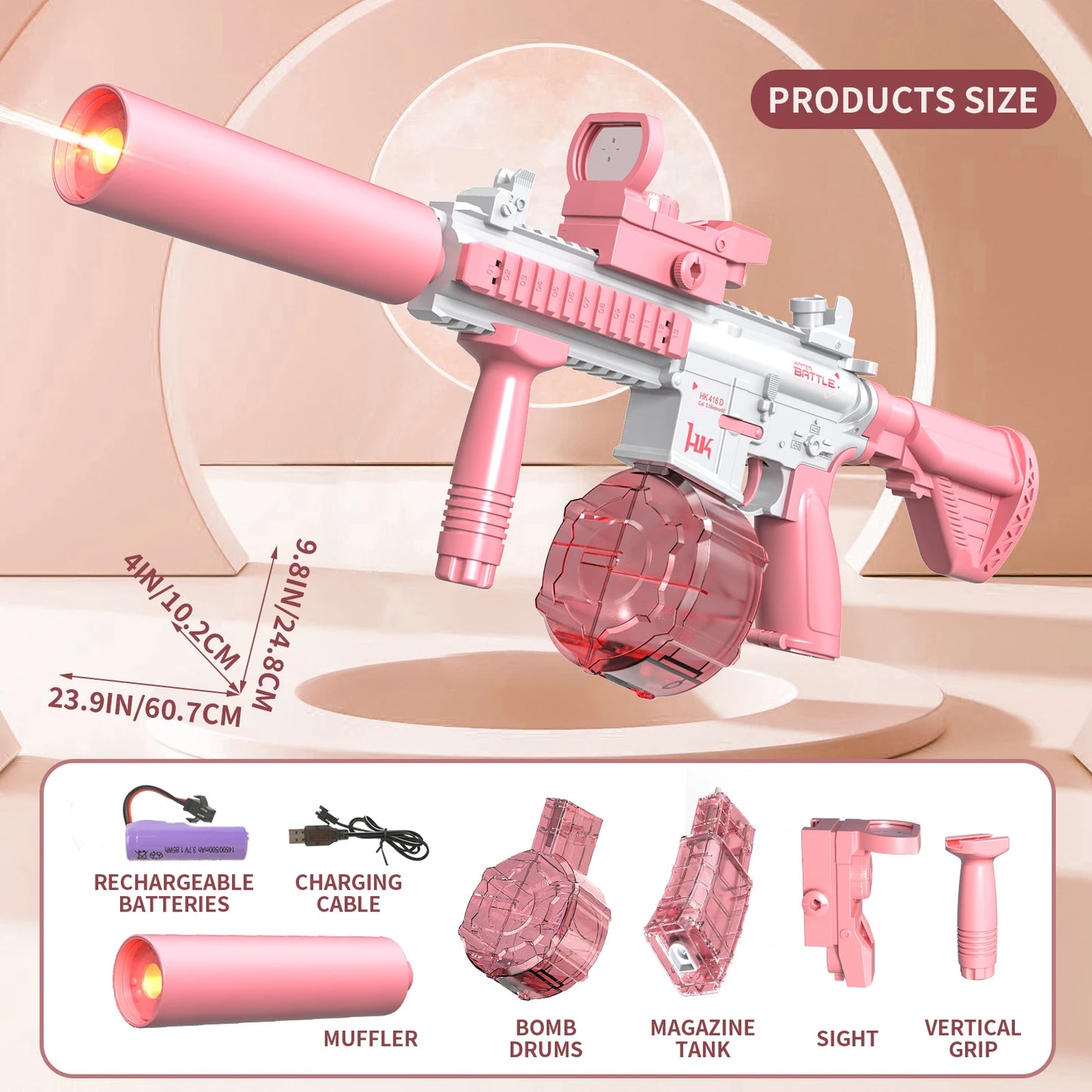 WaterGlockz ColorStrike™ M4 Electric Water Gun